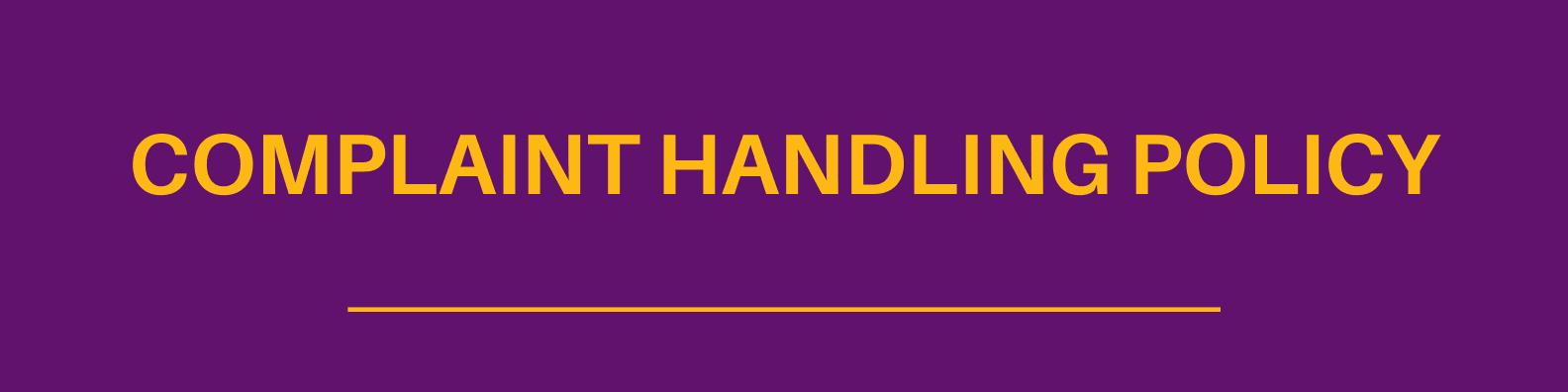 Complaint Handling Policy