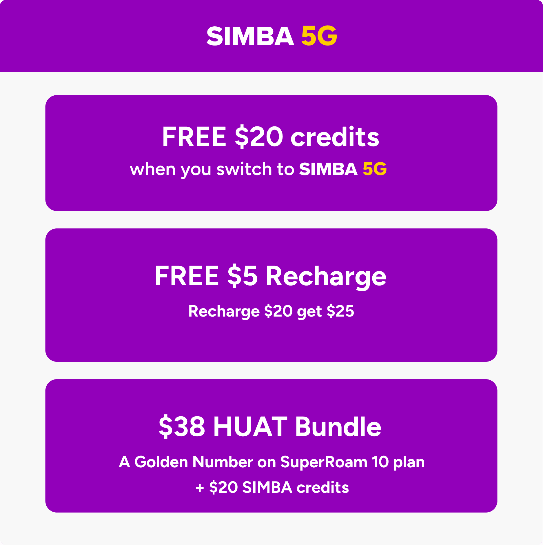 HUAT 2026 promo details - port-in, recharge and Golden Number bundle offers