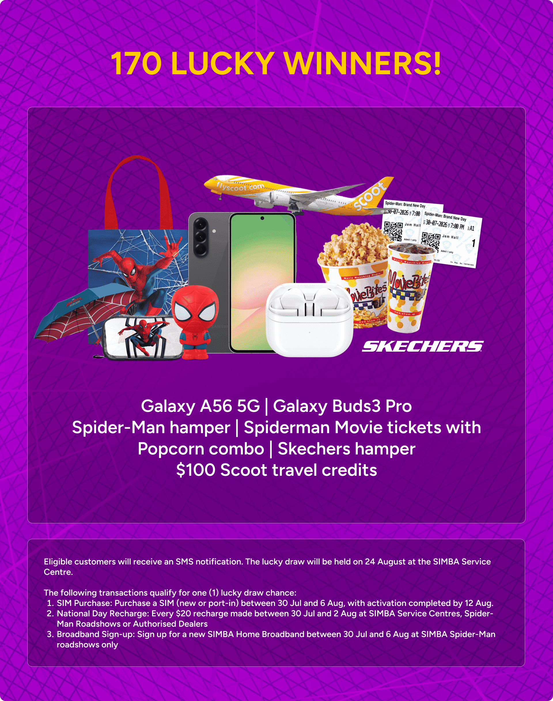 170 Lucky Winners - SIMBA x Spider-Man Lucky Draw