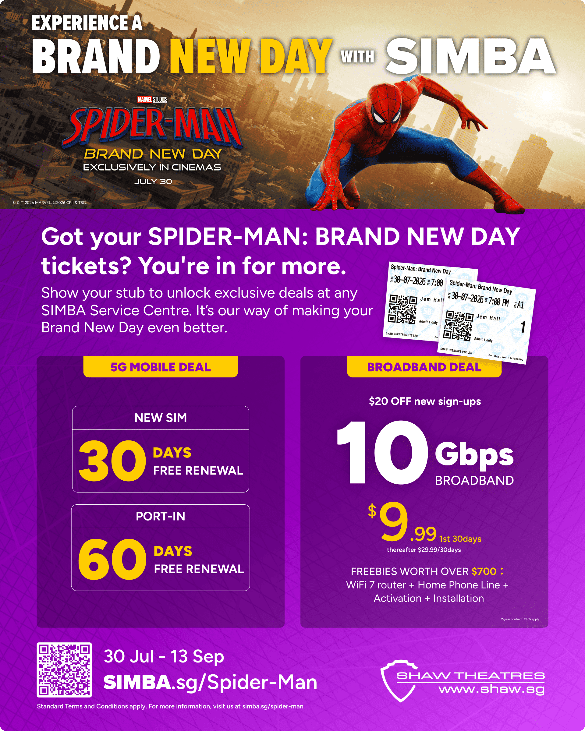 Experience a Brand New Day with SIMBA - Shaw Theatres ticket stub deals
