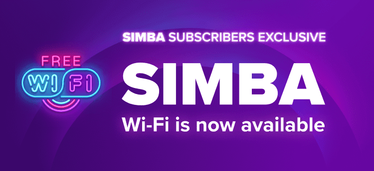SIMBA Wi-Fi is now available, free for SIMBA subscribers