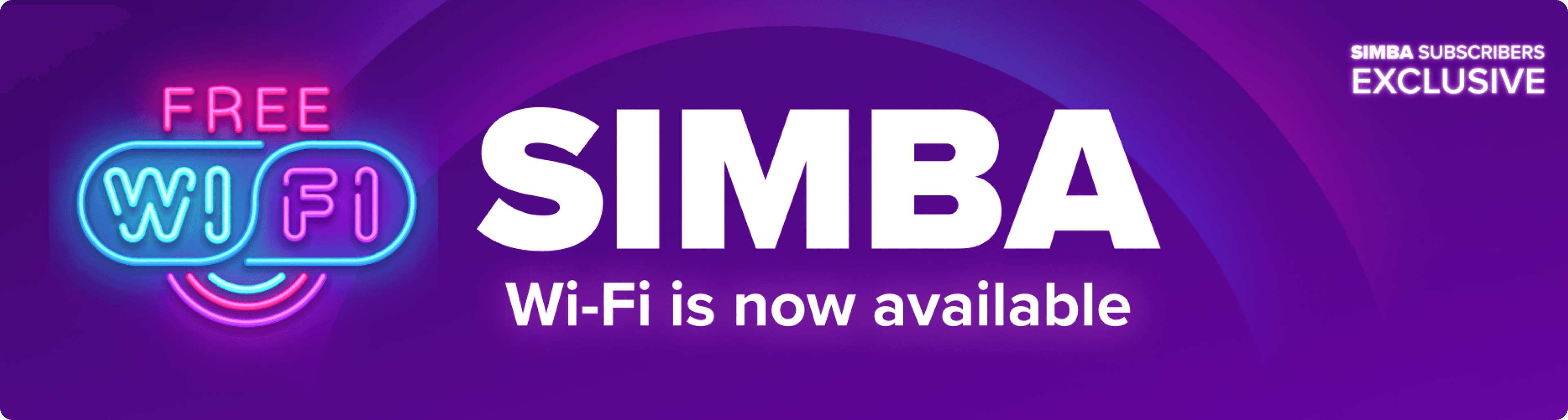 SIMBA Wi-Fi is now available, free for SIMBA subscribers