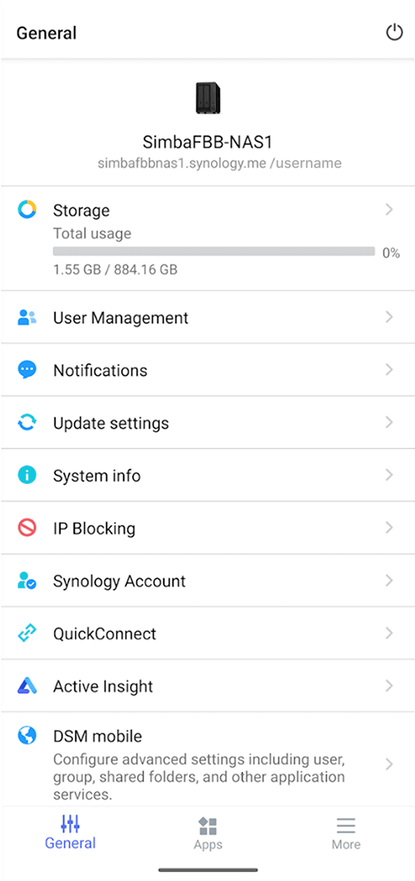 Synology DS finder result