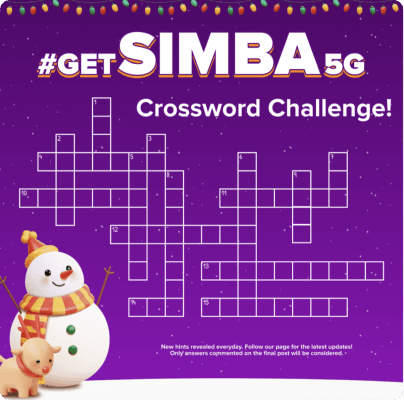 SIMBA Crossword Challenge - solve 15 words for a chance to win