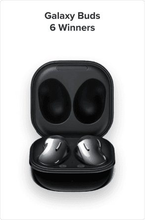 Lucky draw prize - Galaxy Buds, 6 winners